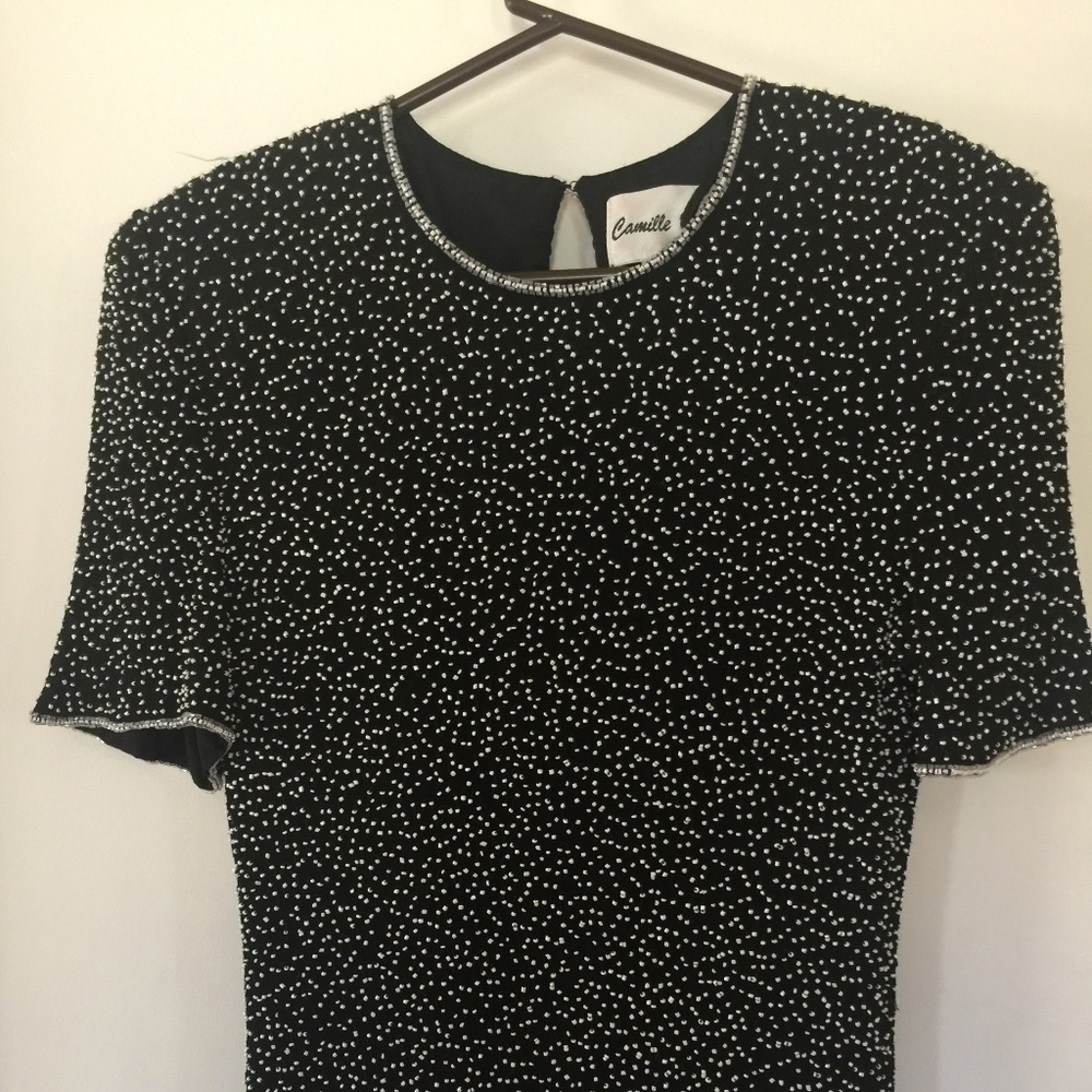 Camille Marie:  Black Evening Top